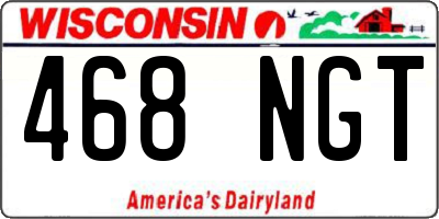 WI license plate 468NGT