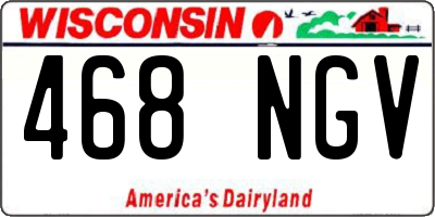 WI license plate 468NGV