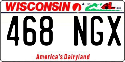 WI license plate 468NGX
