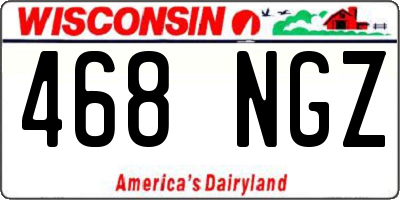 WI license plate 468NGZ