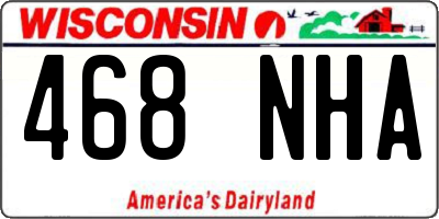 WI license plate 468NHA