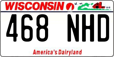 WI license plate 468NHD