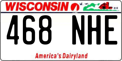WI license plate 468NHE