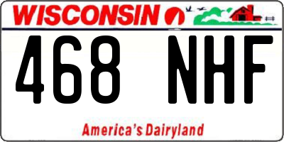 WI license plate 468NHF