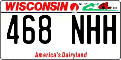 WI license plate 468NHH