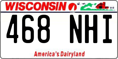 WI license plate 468NHI