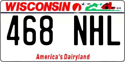 WI license plate 468NHL