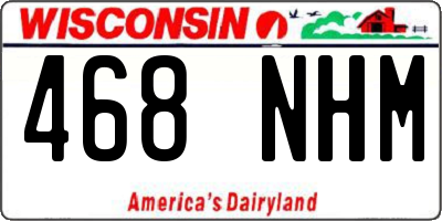 WI license plate 468NHM