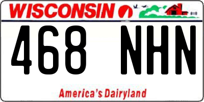WI license plate 468NHN