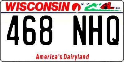 WI license plate 468NHQ