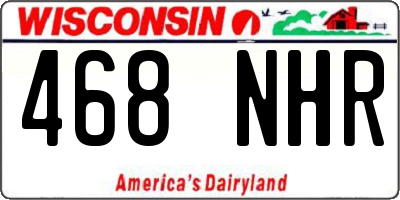 WI license plate 468NHR