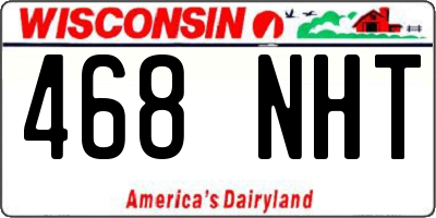 WI license plate 468NHT