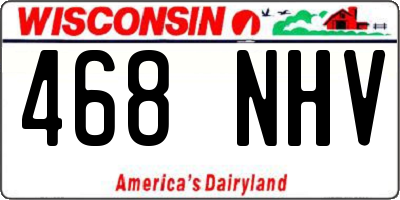 WI license plate 468NHV
