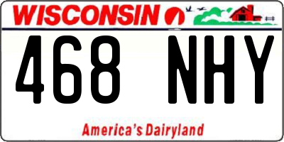 WI license plate 468NHY