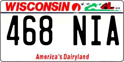 WI license plate 468NIA