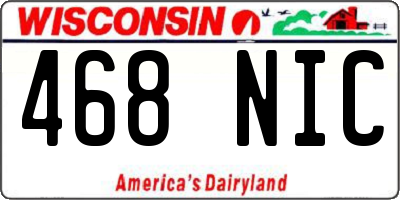 WI license plate 468NIC