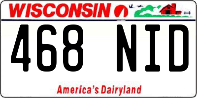 WI license plate 468NID