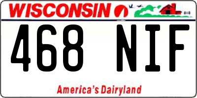 WI license plate 468NIF
