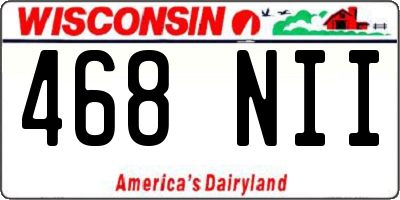 WI license plate 468NII