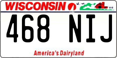 WI license plate 468NIJ