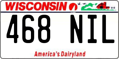 WI license plate 468NIL
