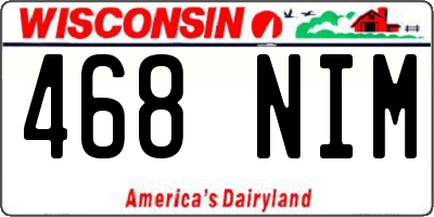 WI license plate 468NIM