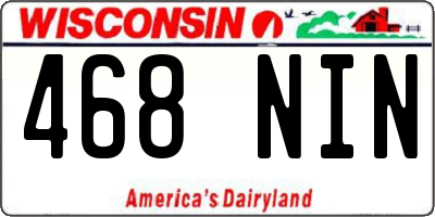 WI license plate 468NIN