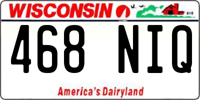 WI license plate 468NIQ