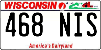 WI license plate 468NIS