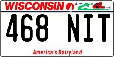 WI license plate 468NIT