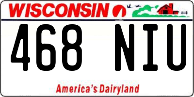 WI license plate 468NIU