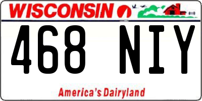 WI license plate 468NIY