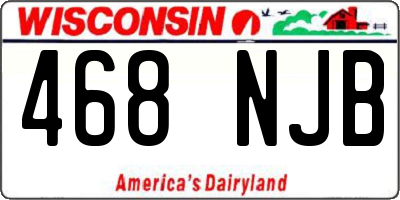 WI license plate 468NJB