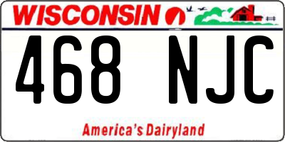 WI license plate 468NJC