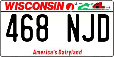 WI license plate 468NJD