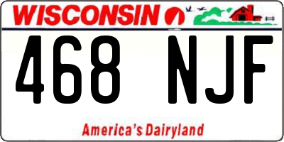 WI license plate 468NJF