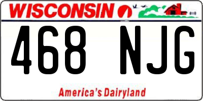 WI license plate 468NJG
