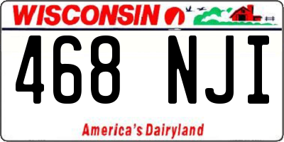 WI license plate 468NJI