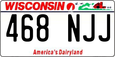 WI license plate 468NJJ