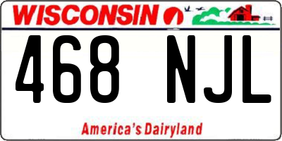 WI license plate 468NJL