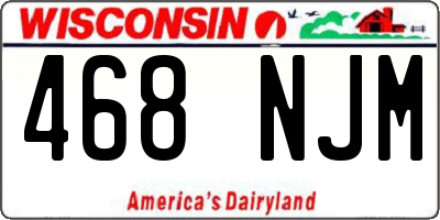 WI license plate 468NJM