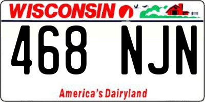 WI license plate 468NJN