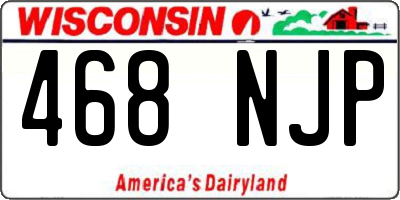 WI license plate 468NJP