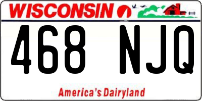WI license plate 468NJQ