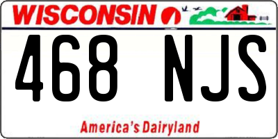 WI license plate 468NJS