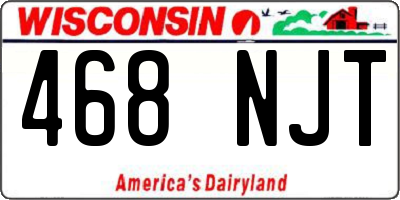 WI license plate 468NJT