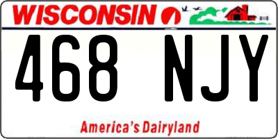 WI license plate 468NJY