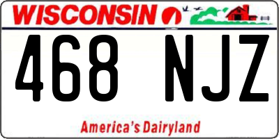 WI license plate 468NJZ
