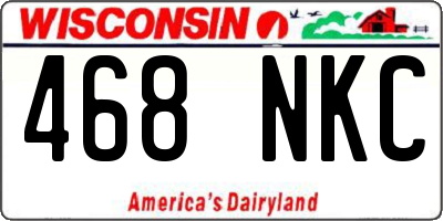WI license plate 468NKC