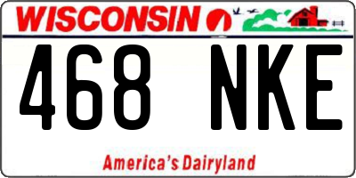 WI license plate 468NKE
